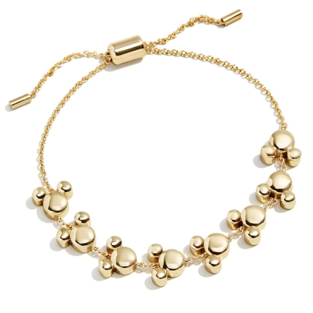 Mickey and Minnie Gold Ball Beads Bracelet